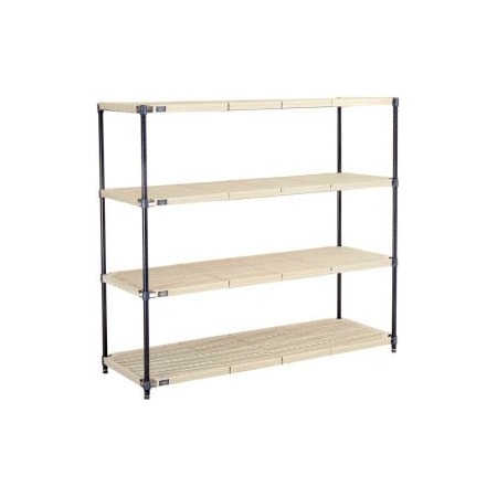 Nexel   , Nexelite Reg  , 5 Tier, Vented Plastic Mat Shelving Unit, 72W X 24D X 74H